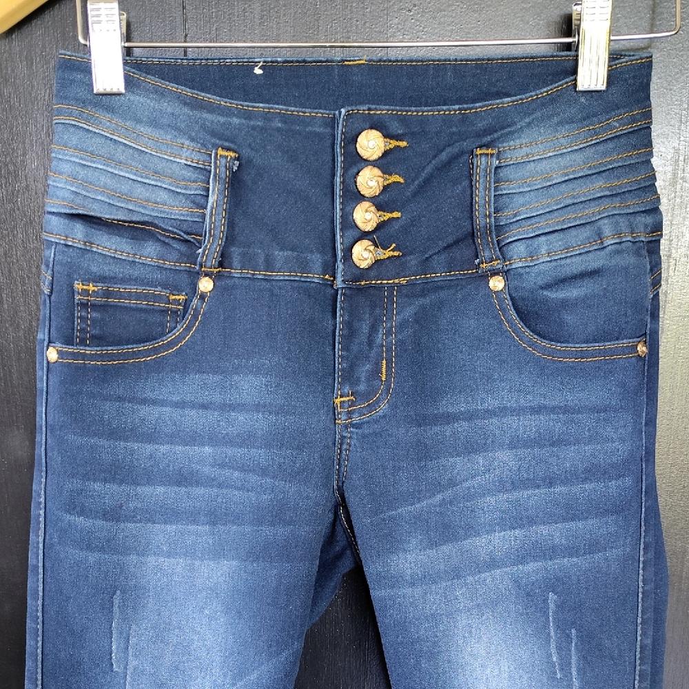 🪙 Kalowa Premium Collection Gold Accent Skinny Jeans. Size 3.
